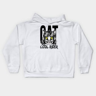 Cat Cool Rider Kids Hoodie